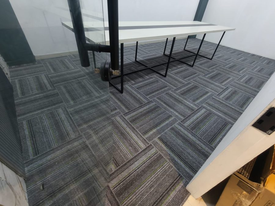 Carpet tiles in an office meeting cabin — Royal Decor, Vesu, Surat