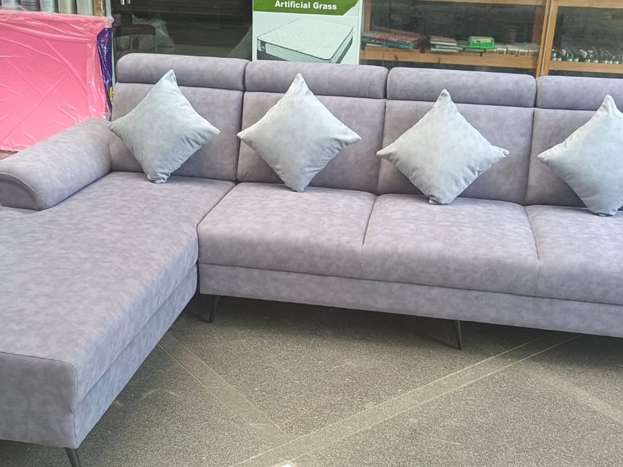 L-shape sofa set made to room size — Royal Decor, Vesu, Surat