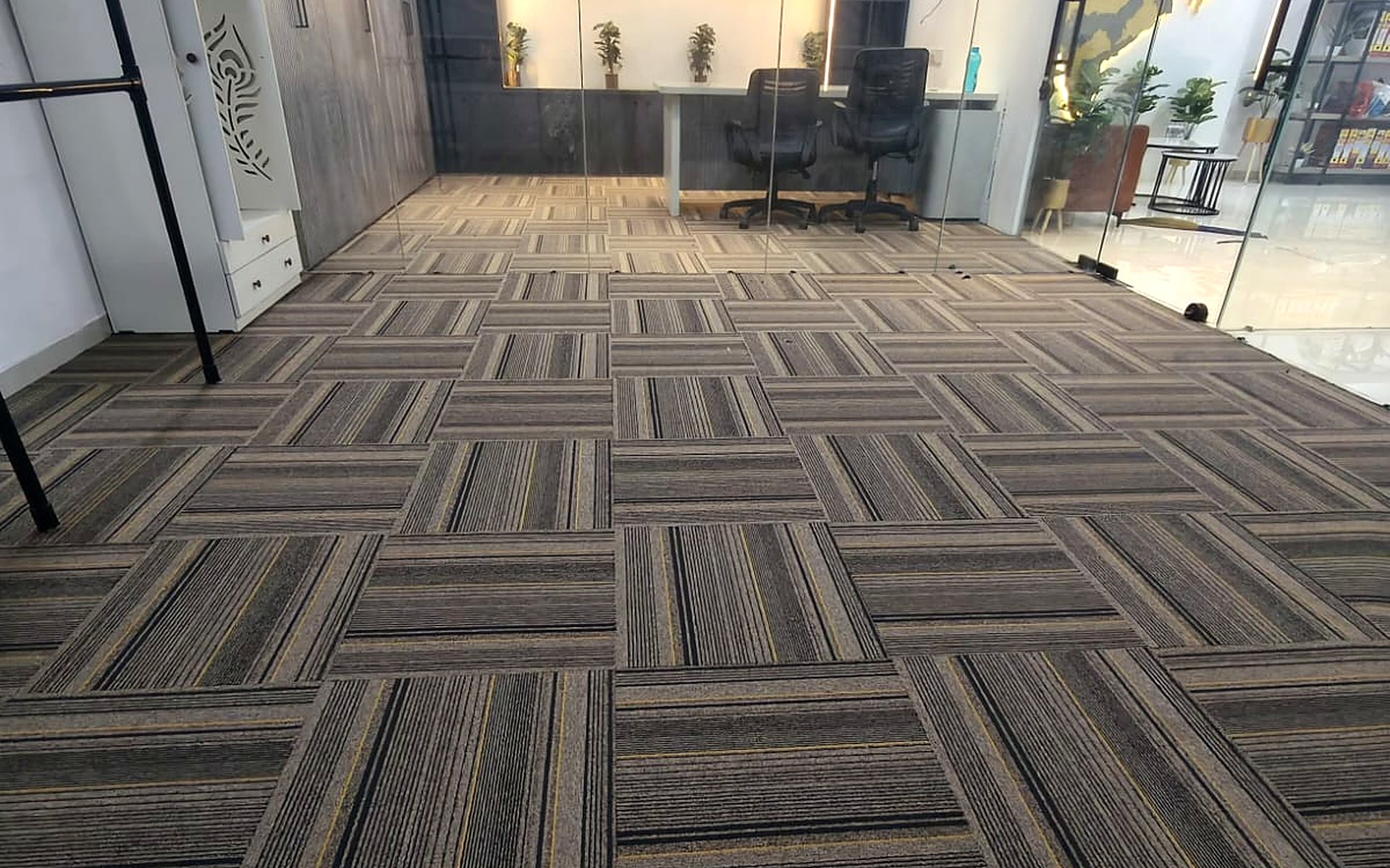 Carpet tiles, office reception, Surat — Royal Decor, Vesu, Surat